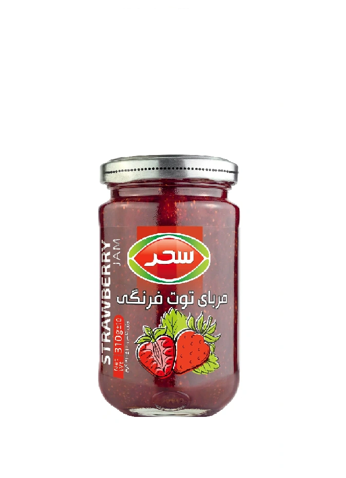مربای-توت-فرنگی-شیشه-اختصاصی-سحر310-گرمی (1) (1) مربای توت فرنگی شیشه اختصاصی سحر(310 گرمی) - Image 1